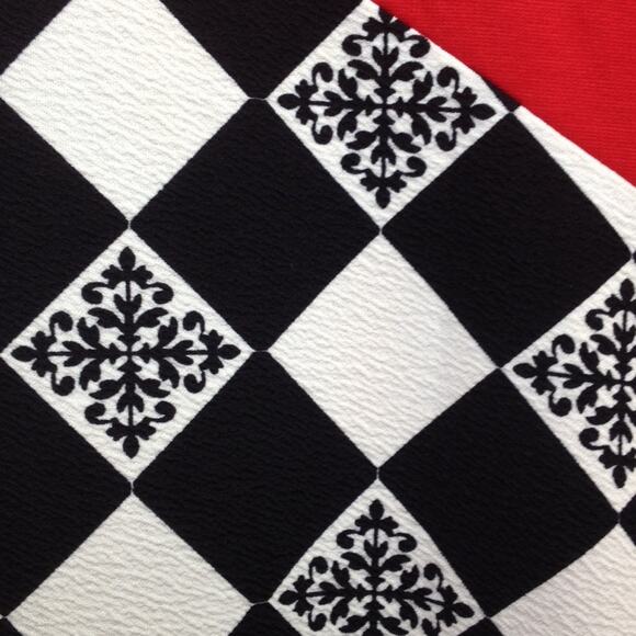 Homeyee Checkered Sleeveless Red Dress Size 8 - Picture 6 of 8